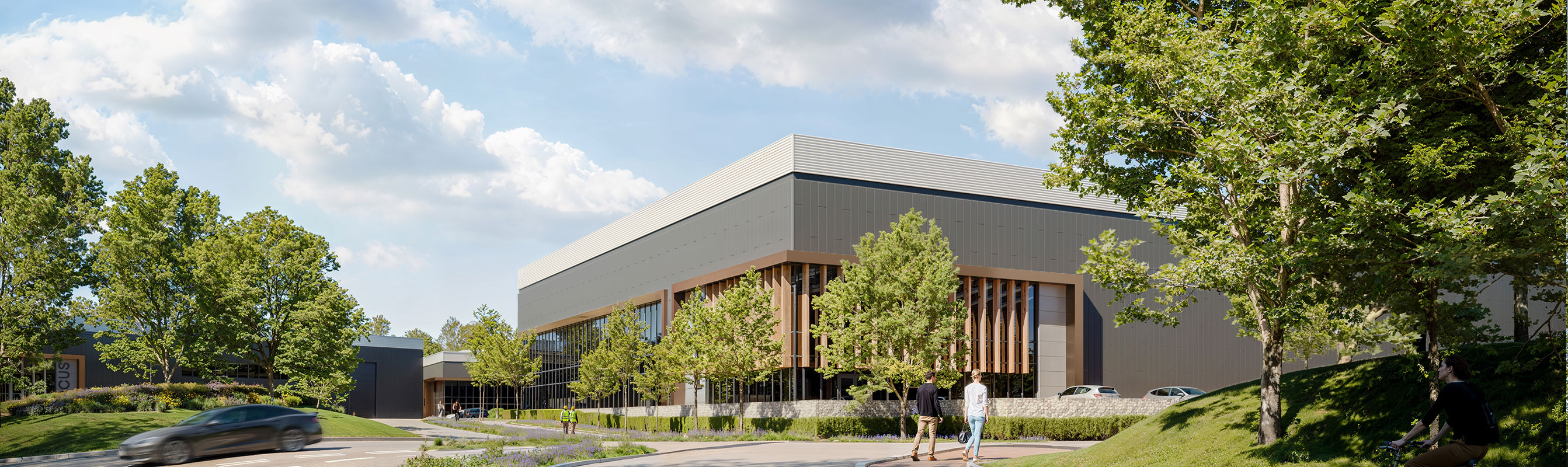 Illustrative view of Unit 1 and Unit 4 from site entrance